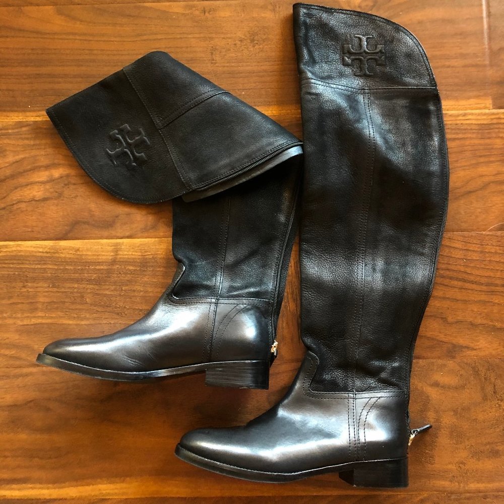 Tory Burch Simone Over the Knee leather boots